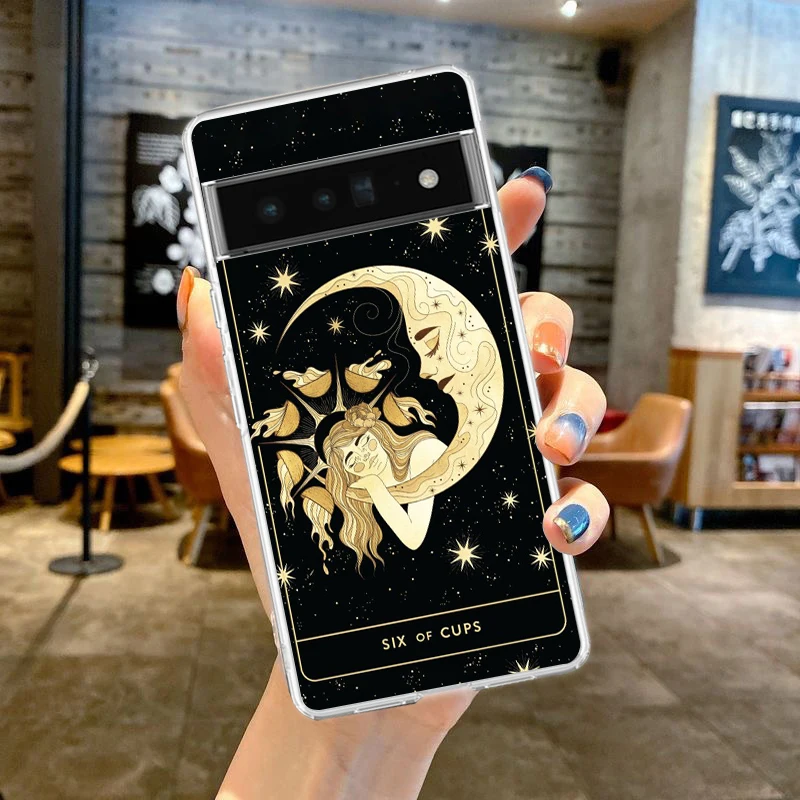 Witches Moon Tarot Mystery Totem Handyhülle für Google Pixel 8 7 6 5 4 4XL Silikon 7A 6A 5A 4A 3A 3AXL Pro 5G Transparente Hülle – Detail 7