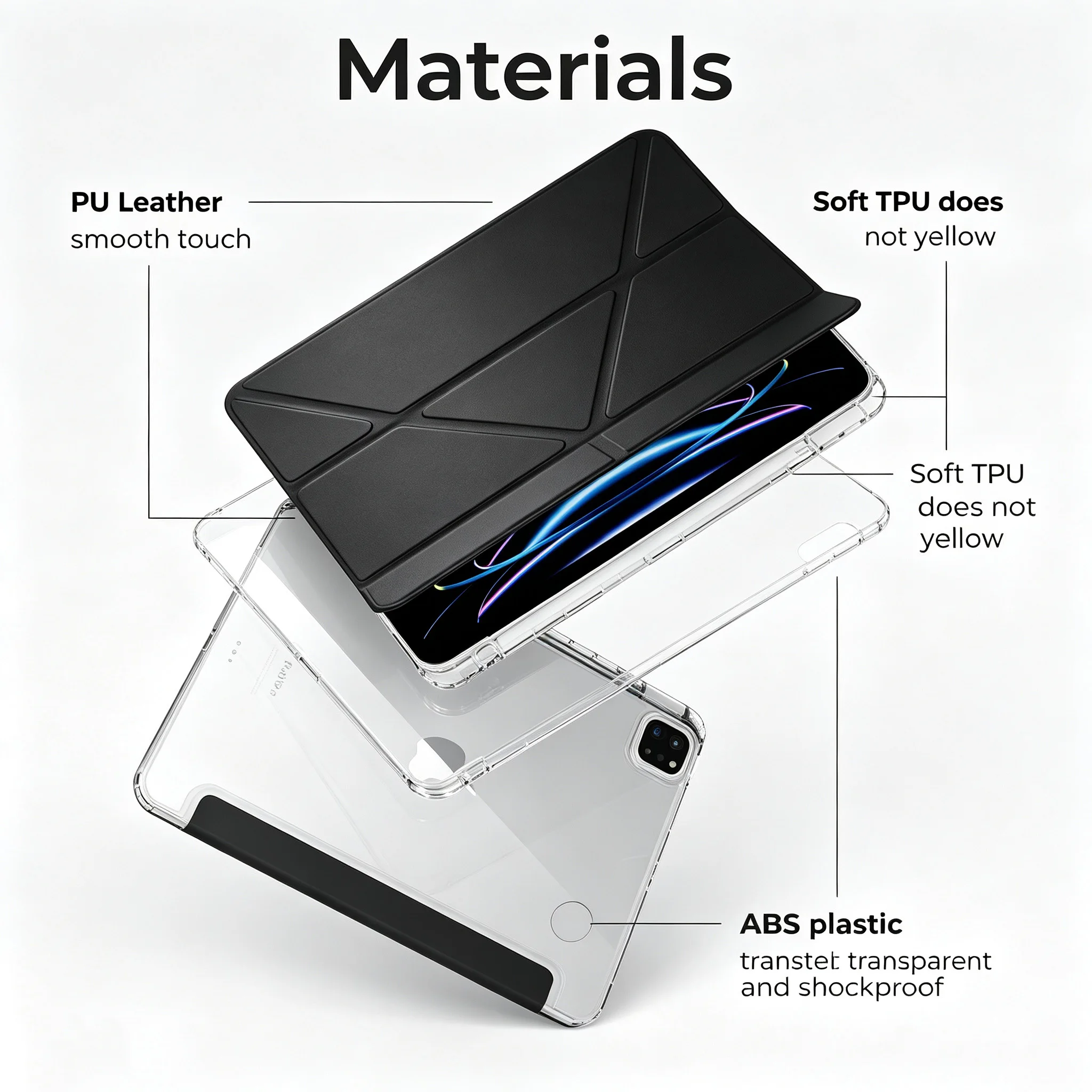 Universal Smart Cover Tablet Case with Versatile Stand and Premium Protection