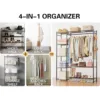Freestanding Closet Organizers and Storage System with Hanging Rods,Steel Clothing Rack Suitable for Cloakrooms,Bedrooms 6