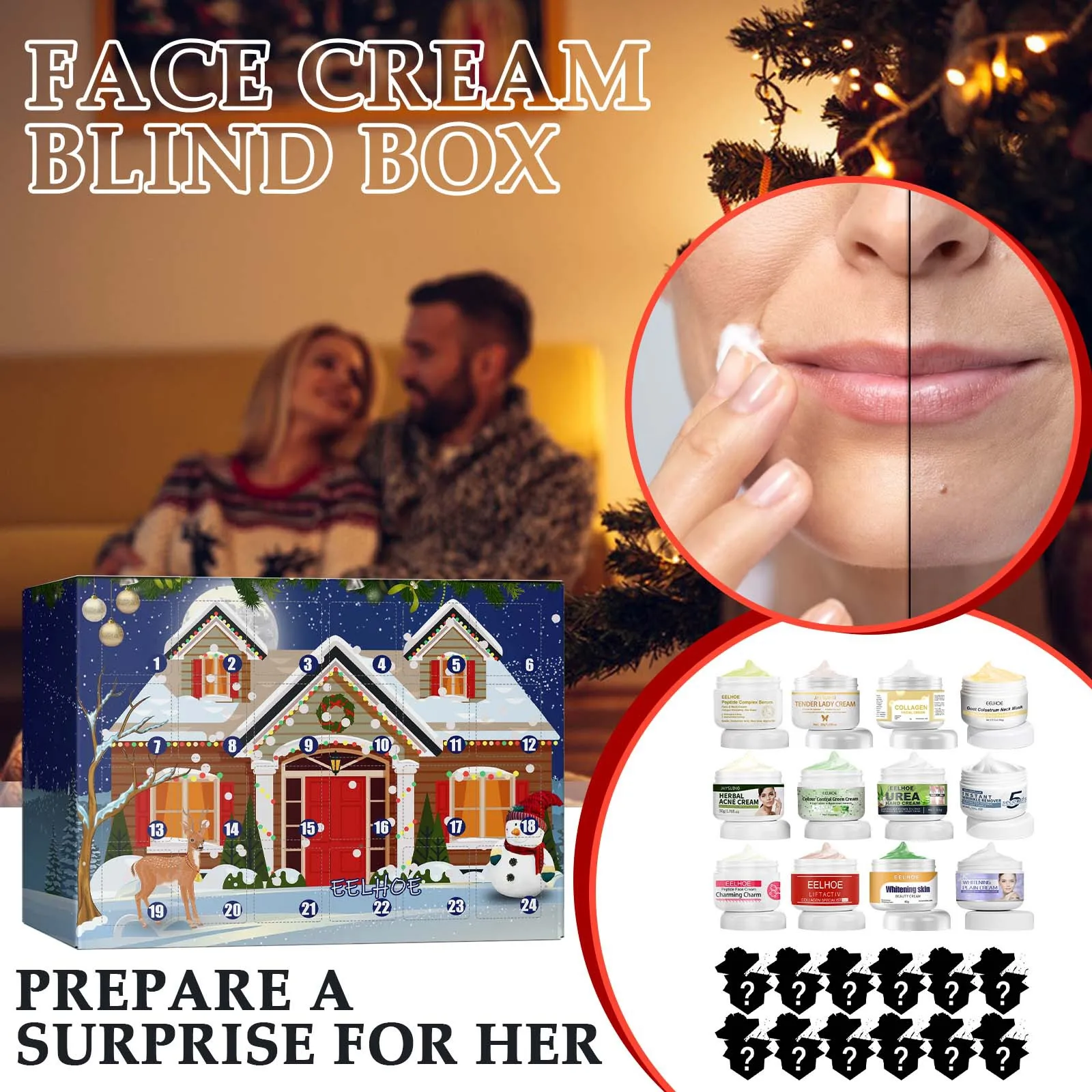 ChristmasAdventCalendarSkinCareSetsFaceCreamMoisturizing