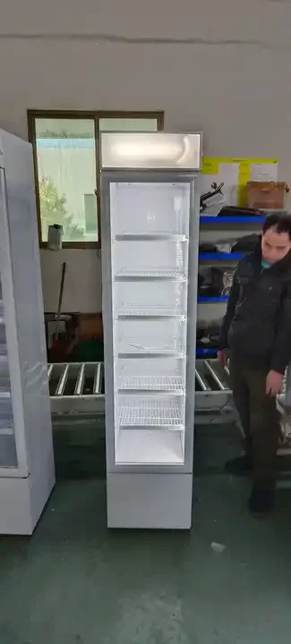 NUELEAD 105L Slim Upright Beverage Display Cooler Vertical Glass Door Commercial Fridge Mini Fridge