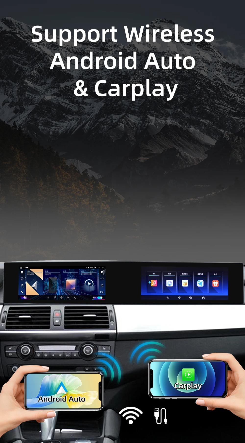 Carplay Android Radio For BMW X5 E70 X6 E71 2007-2013 Automatic Multimedia Playe