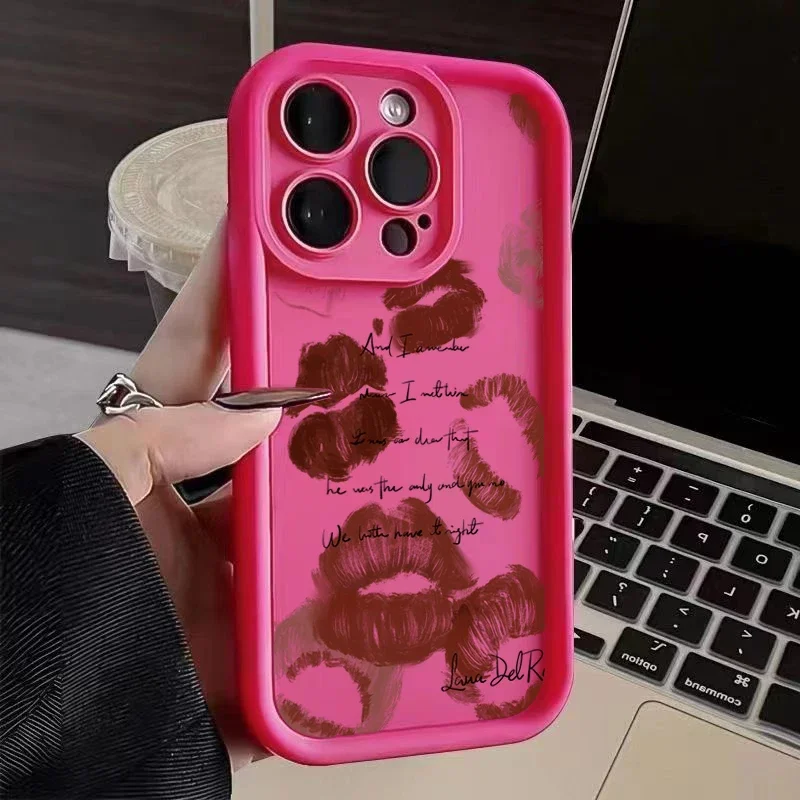 thumbnail image 1 of Funda mate con labios rojos de chica sexy para iPhone 11 12 13 14 Pro Max 15 16 Pro Max X XR XS Max 7 8 Plus SE 2020, carcasa trasera de TPU suave, 1 of 5