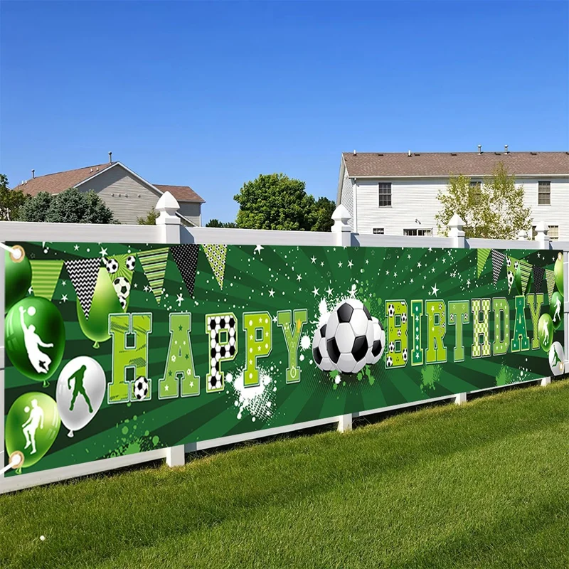 Fußball-Geburtstagsbanner, Fußball-Geburtstagsparty-Dekorationen für Fußball-Themen-Geburtstag Wanddekorationen