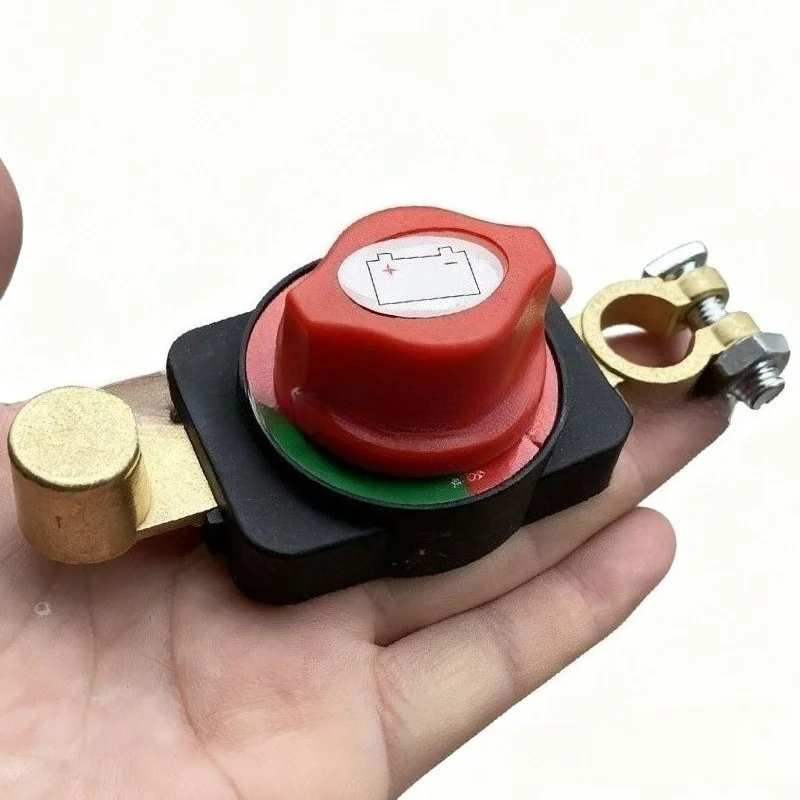 Battery Disconnect Switch Brass Battery Pole Power-off Integrated Switch Car Modification Extension Accessory Power