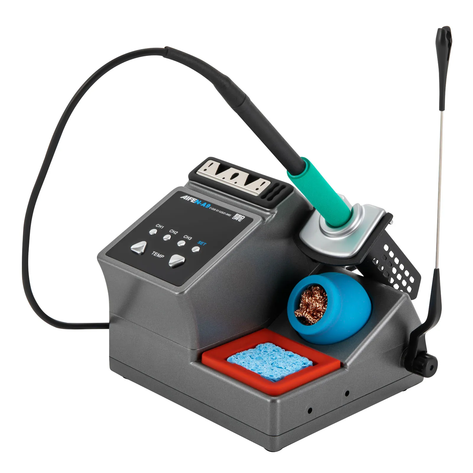 

A9 Digital Soldering Station Iron Kit 3 Seconds Fast Heating 3 Memory Storage, with 3 Soldering Iron Tips