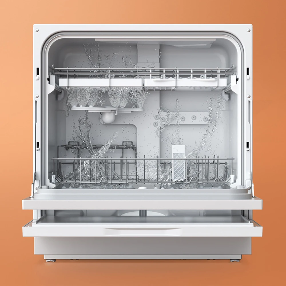 Fully Automatic Intelligent Drying and Sterilization Desktop Dishwasher Dishwashing Free Installation 6 Sets 550*344*598mm 5