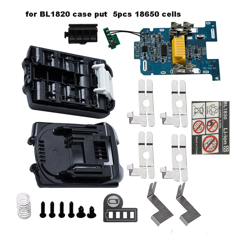 PCB DIY Plastic Case Kit For Makita 18V BL1815G 3.0/6.0Ah Li Battery  Repairing
