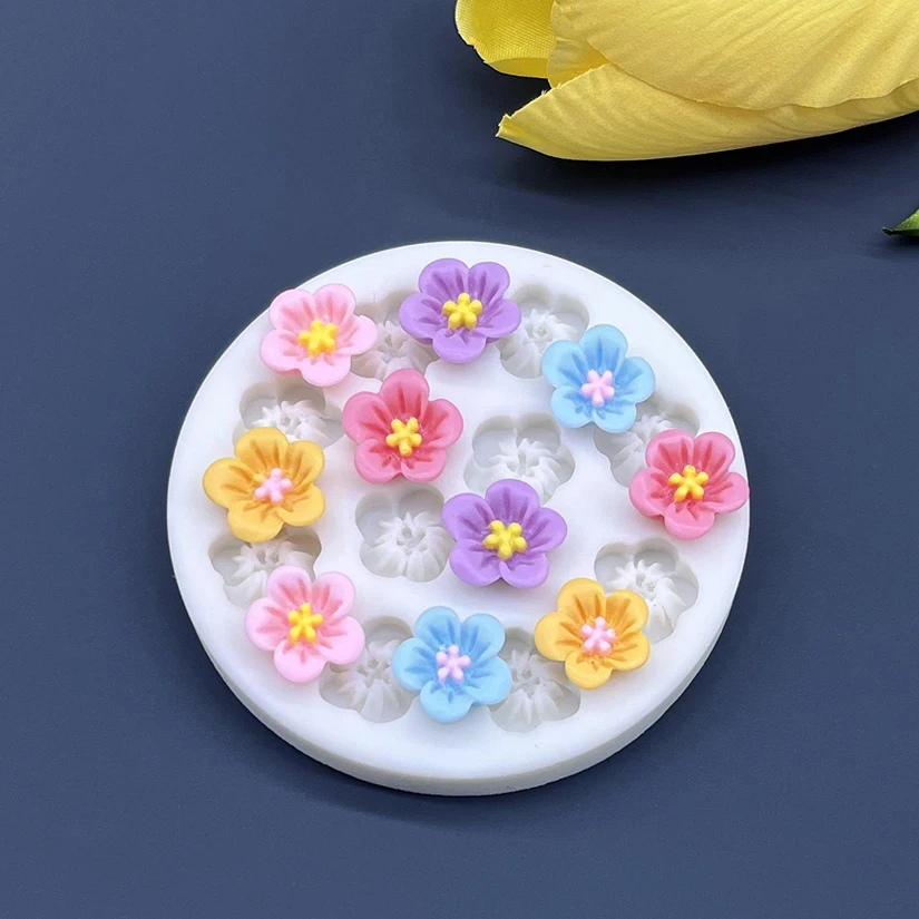 Mini Blume Silikonform Sugarcraft Cupcake Backform Fondant Kuchen Dekorieren Werkzeuge – Detail 11