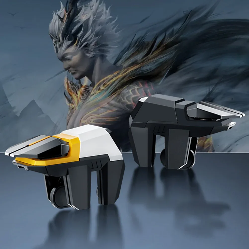 2Pcs PUBG Mobile Game Joysticks Controller 4/6-Finger Linked Shooting Game Mechanical Trigger Physical Auxiliary Gaming Gear - 4