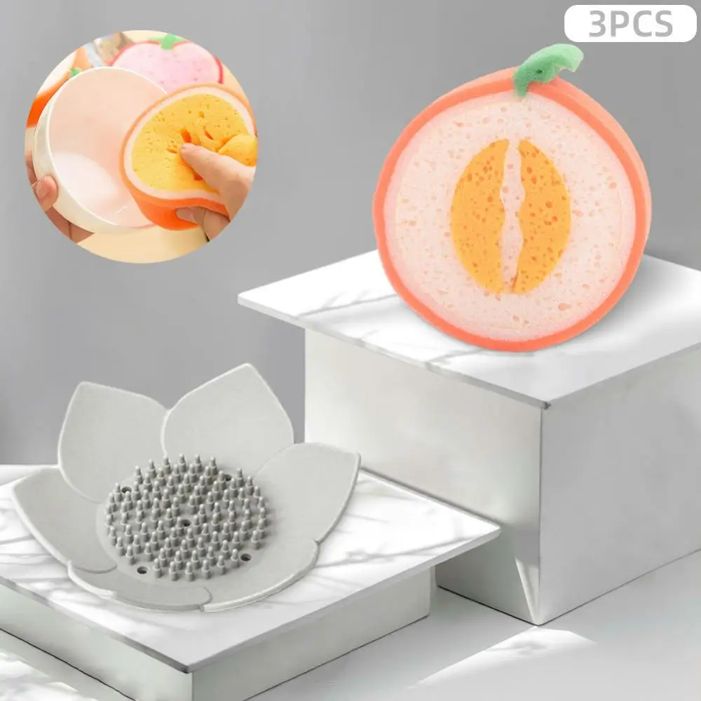 

No Punching Soap Box Household Products Child Save Space Bath Household Daily Necessities Soap Box Scrub Pad Soap Lotus Soap Box