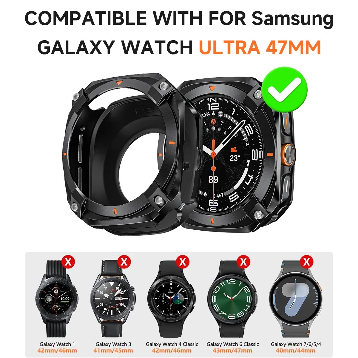 Premium Aluminum Alloy Protective Case with Screen Protector – Men's Watch Cover Accessories
