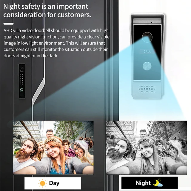 Tuya Smart Video Intercom System 7" 1080P IP65, Dual Connection (WiFi/Wired) with Alexa/Google Home, Commercial/Residential Door 3