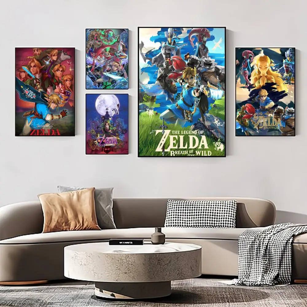

T-Tears Of Z-Zelda The K-Kingdom 2 Poster Self-adhesive Art Retro Kraft Paper Sticker DIY Room Cafe Vintage Decorative Painting