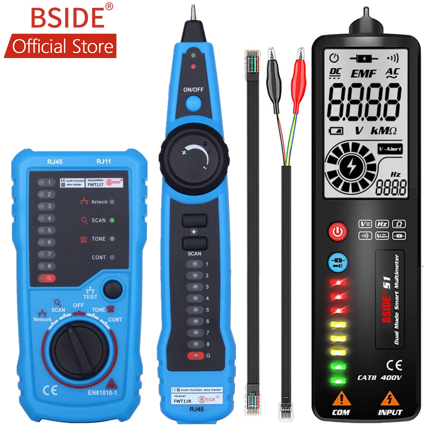 Premium Cable Tracker Tester - Network & Telephone Wire Finder with High-Quality LAN Line Detection