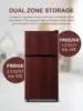 KRIB BLING Refrigerator with Freezer 3.2 Cu.Ft with 7 Level Adjustable Thermostat Control 2 Door Energy Saving Compact 5