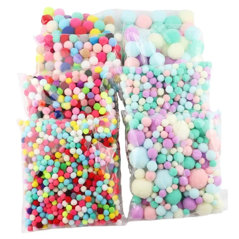 Macaron Pompom Fur Balls DIY Pom Poms Craft Supplies