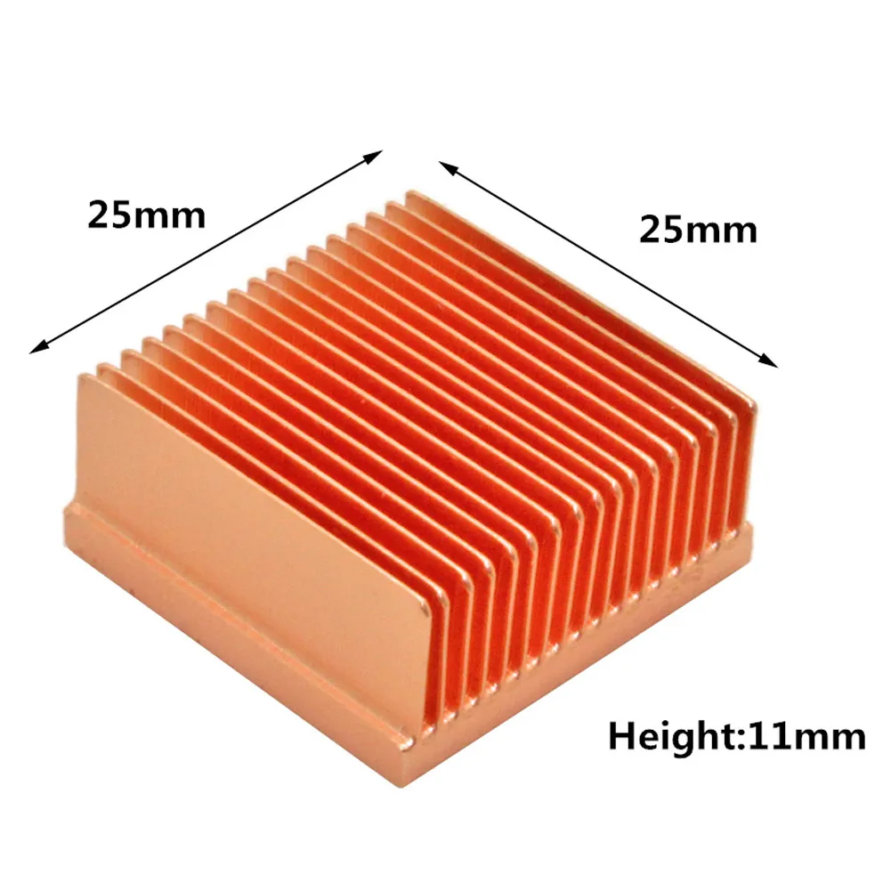 25x25x11mm Pure Copper Heatsink mini Heat Sink