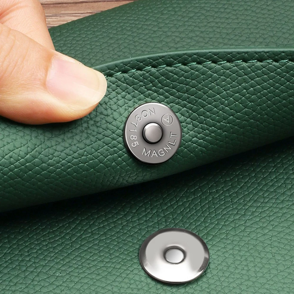 File Bag A4 PU Leather File Bag Portable Document Bag Thickening Button Waterproof Business Office Documents Storage Management Supplies