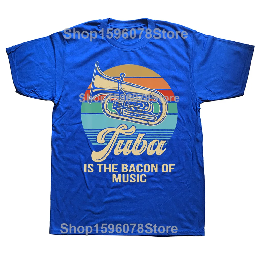 Funny Tuba Music Unisex Cotton Streetwear T-Shirt - Humor Loose Fit Short Sleeve