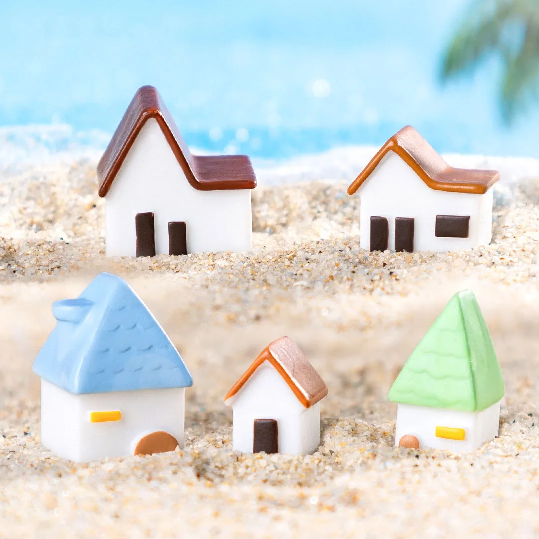 รูปสินค้า 10 PC Church House Miniature Fairy Garden บ้านตกแต่งบ้าน MINI CRAFT Micro ภูมิทัศน์ตกแต่ง DIY อุปกรณ์เสริม