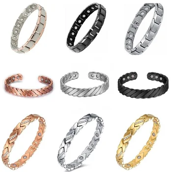 Pulsera magnética curativa de energía terapéutica para hombres y mujeres, joyería de terapia de artritis