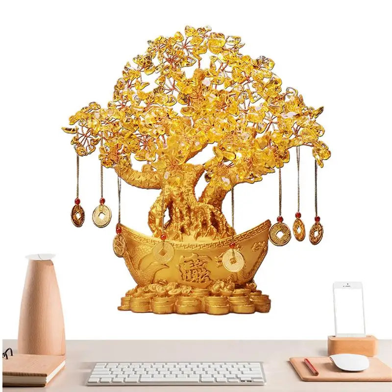 

Citrine Money Tree | Fortune Feng Shui Citrine Bonsai | Traditional Chinese Crystal Coin Tree Feng Shui Crystal for New Year