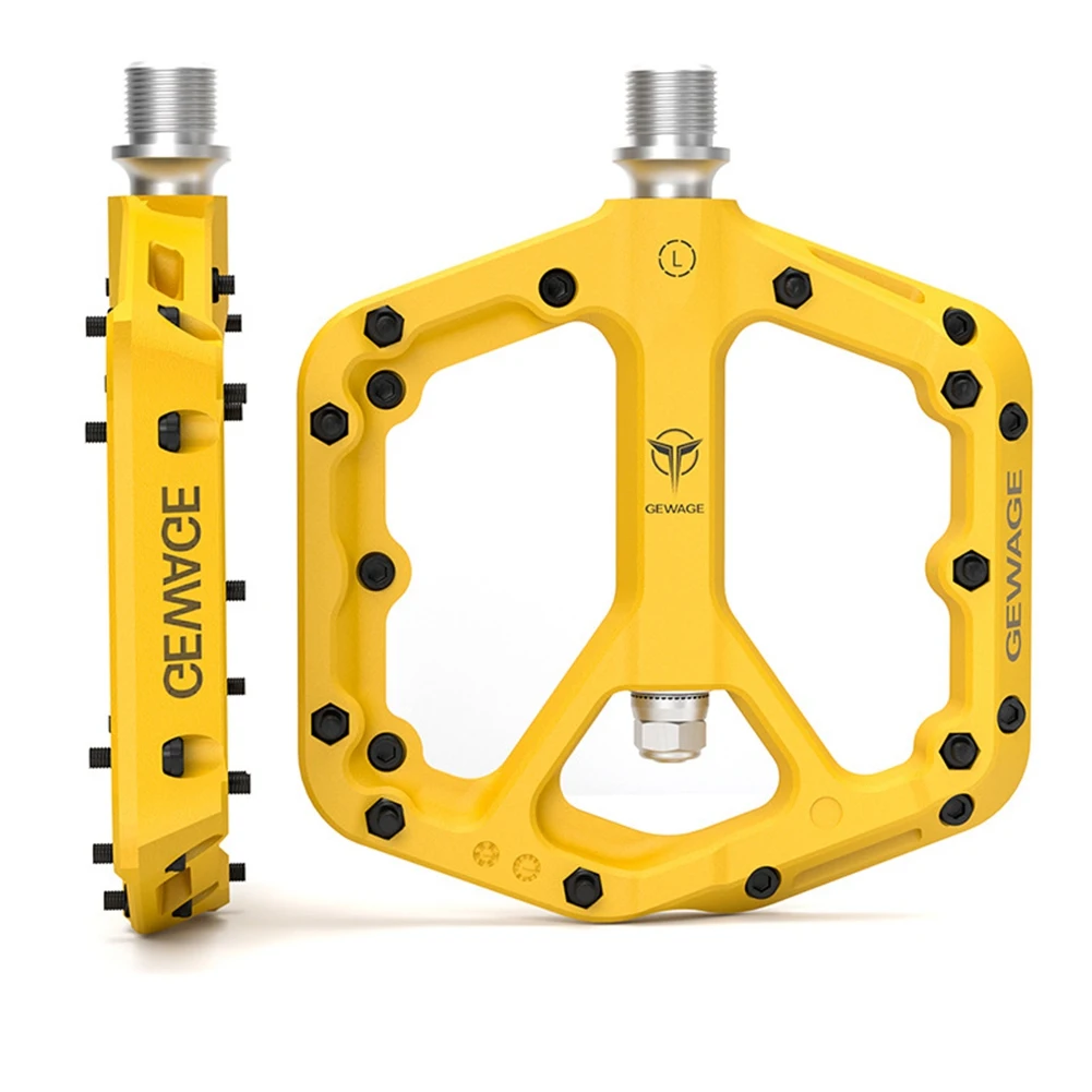 GEWAGE MTB Pedals Bicycle Pedals Set - Flat Pedals For Mountain Bike & Gravel Bike, Non-Slip & Durable, Aluminium Alloy, CNC Machined, 9/16 Inch Axle, Easy Installation (Blue - View #13