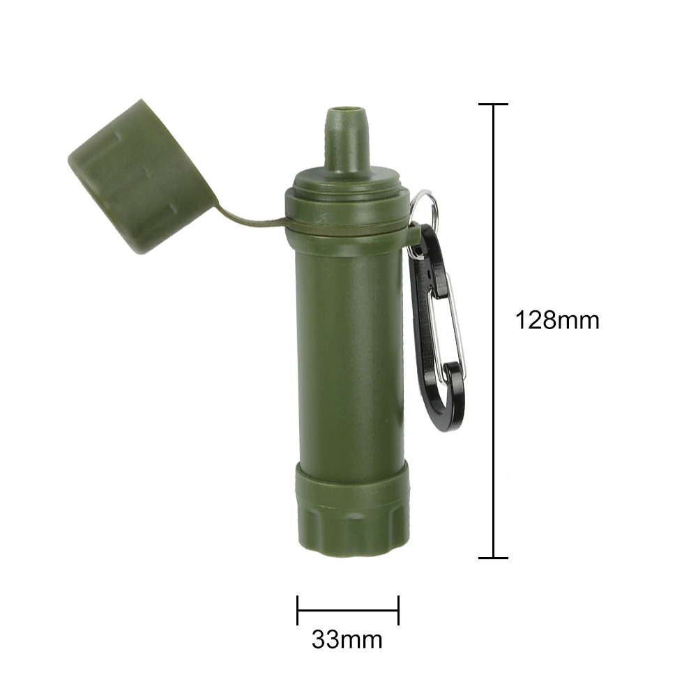 Water Filter Wild Life Emergency Drinking Water Filtering Tools Portable Camping Hiking Life Survival Water Purifier Filter With Straw