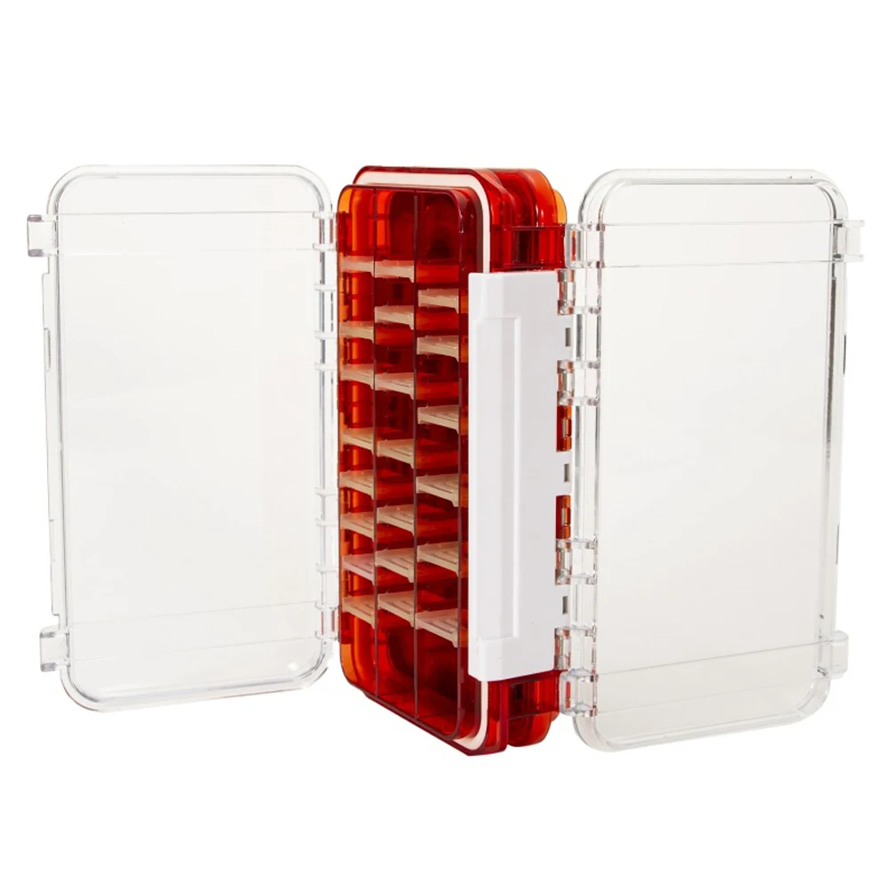 

Brand New Fishing Tackle Box Bait Storage Box Adjustable Dividers Bait Bule/ Red Double Sided Fishing Accessories