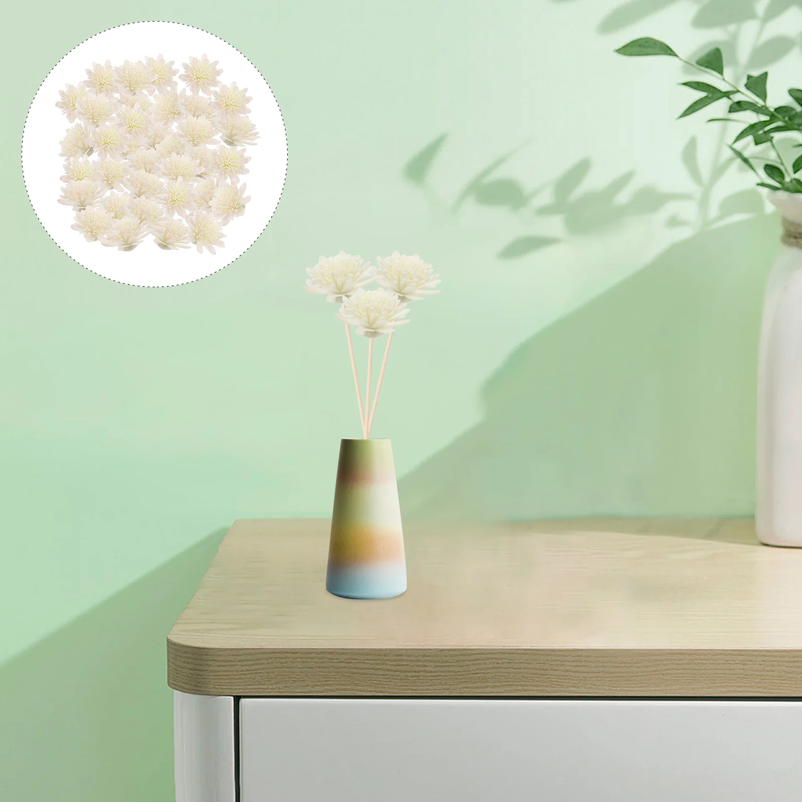 

Aromatherapy Flowers Diffuser Chrysanthemum Plastic Accessories Essential Oil PE