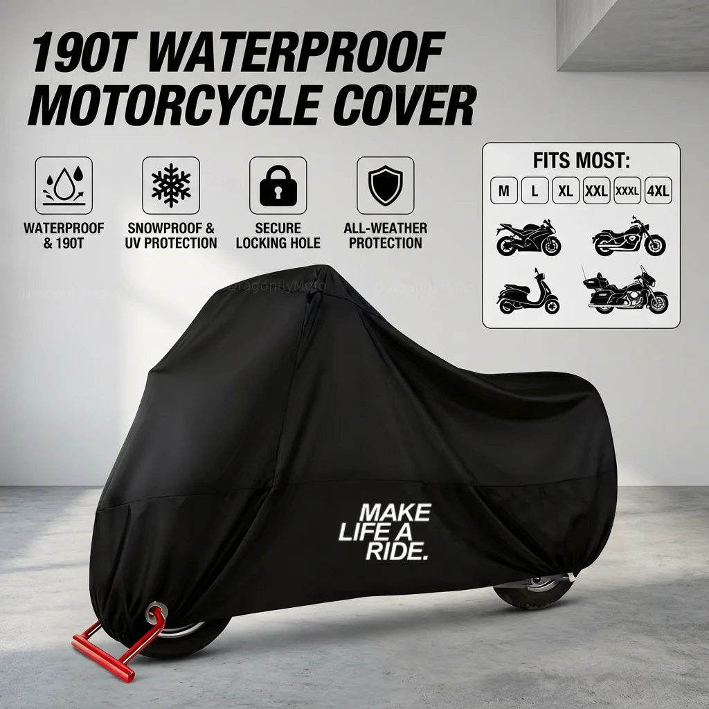 Premium Outdoor Dust-Proof and Waterproof Motorcycle Cover