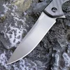 ZT 0450CF Folding Knife with 3.15” DLC-Coated 440C Blade Carbon Fiber Handle Scales KVT Ball-Bearing Tactical Hunting EDC Knives 3