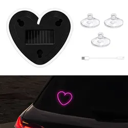 Heart - Shaped RGB LED Solar Atmosphere Light (Pink)
