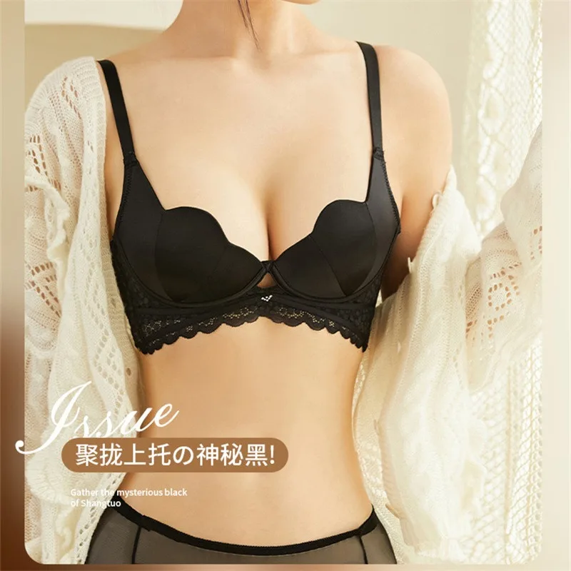 

Small Push-up Bra Without Underwire Bra for Women with Large Breasts and Small Push-up Bra for Women