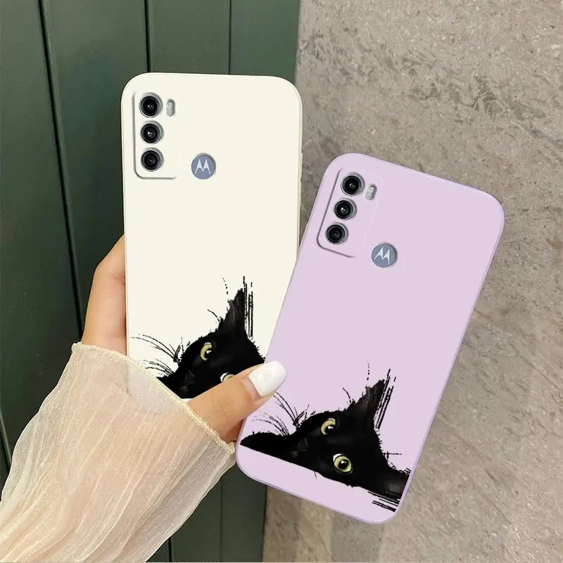 Sleek Black Cat Silicone Phone Case Cover