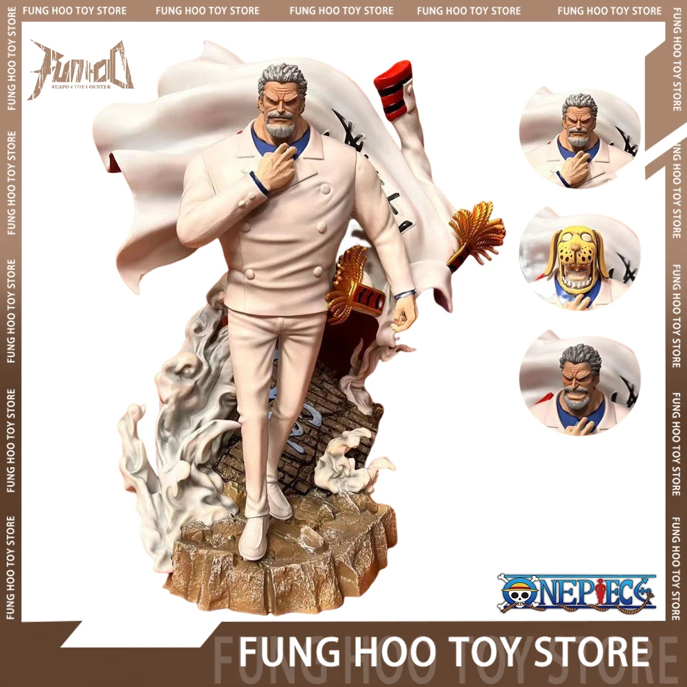 43cm One Piece Monkey D Garp Anime Figure Gk Garp Action Figures Statue