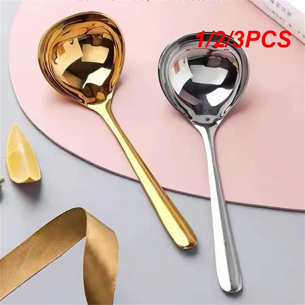 

1/2/3PCS Household Drinking Spoon Creativity Mirror Reflection Feel Comfortable Durable High Quality Stainless Steel Tableware