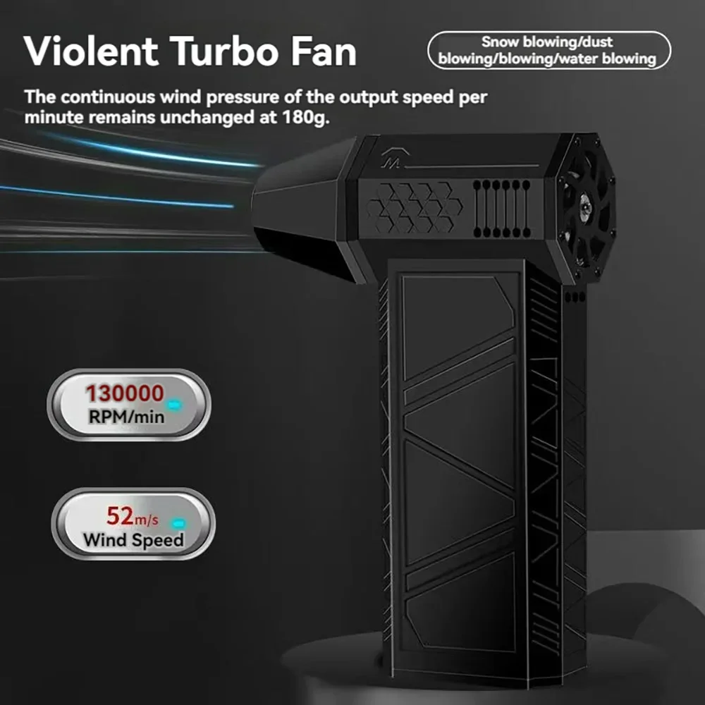 130000RPM 7.4V 4000mAh Mini Turbo Jet Fan Portable Air Blower Turbofan Brushless Blower Wireless Super Powerful Wireless Blower 2