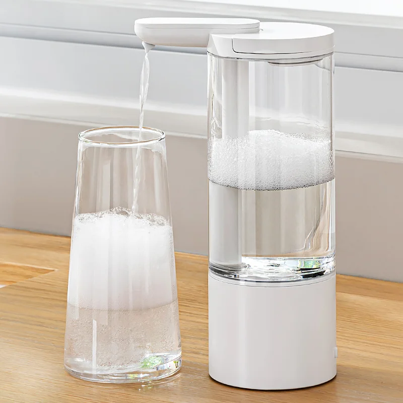 Kitchen 500ml Automatic Liquid Soap Dispenser USB Rechargeable Touchless Hand High Capacity Detergent  Bathroom Dispenser 6