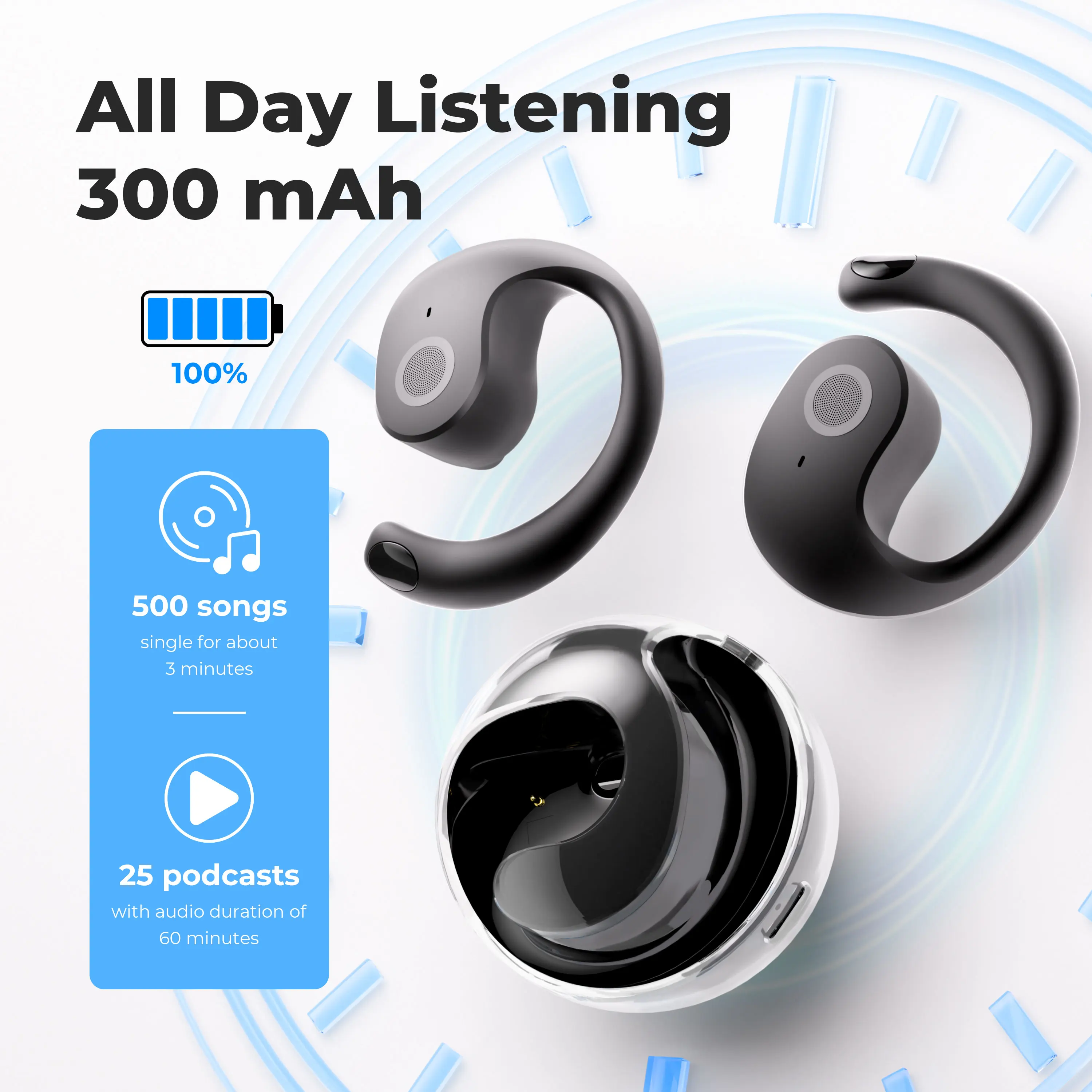 Wireless Translation Headphones Waterproof Bluetooth Earbuds