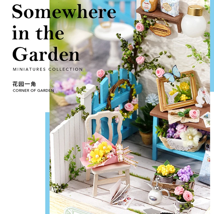 DIY Wooden Miniature Doll House Model Building Kits Small House Toy With Furniture For Birthday Gift Wooden Crafts Dollhouse