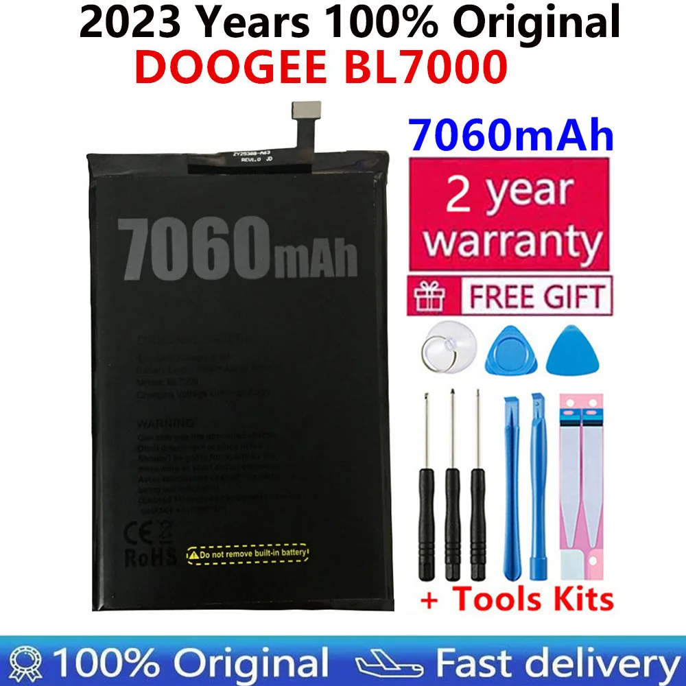 

100% Original New Mobile phone battery DOOGEE BL7000 battery 7060mAh Long standby time High capacit DOOGEE Mobile Accessories