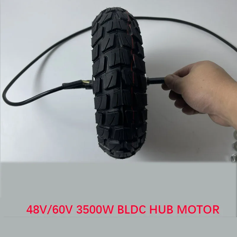 High Speed 50km/h 48V/60V 3500W 10inch DC Brushless Hub Motor Wheel for Electric Scooter