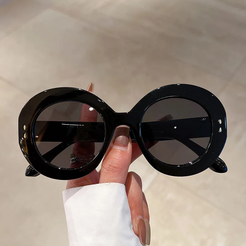 

Oversize Round Women Sunglasses Fashion Vintage Candy Color Gradient Shades Eyewear Trendy Brand Design UV400 Sun Glasses