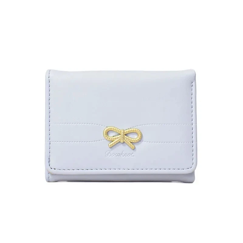 Chic and Cute Bow-Accent Wallet – Stylish and Compact Card Holder & Coin Pouch