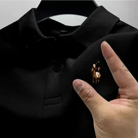 Polo décontracté pour hommes, streetwear d'été, manches courtes, hauts décontractés pour affaires, vêtements respirants à séchage rapide, polo S-4XL 4