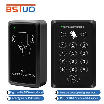 1500 Users Access Control Keypad with Outdoor Rainproof Cover RFID Access Controller Door Opener System EM4100 125KHz Key Card 1