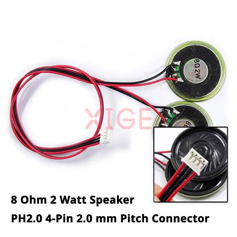 CQRobot 2 Altoparlanti Rettangolari 35x25x6,8 Mm – 8 Ohm 2W/3W Con Connettore JST 1,25 Mm, Per Progetti Elettronici - 2