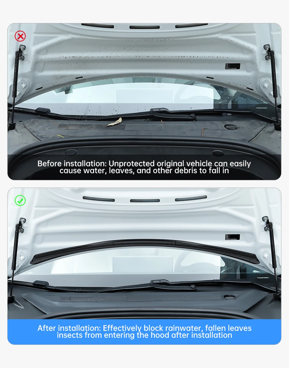 Front Hood Dust Proof Seal Waterproof Strip For Tesla Model Y 3 Car Accessories